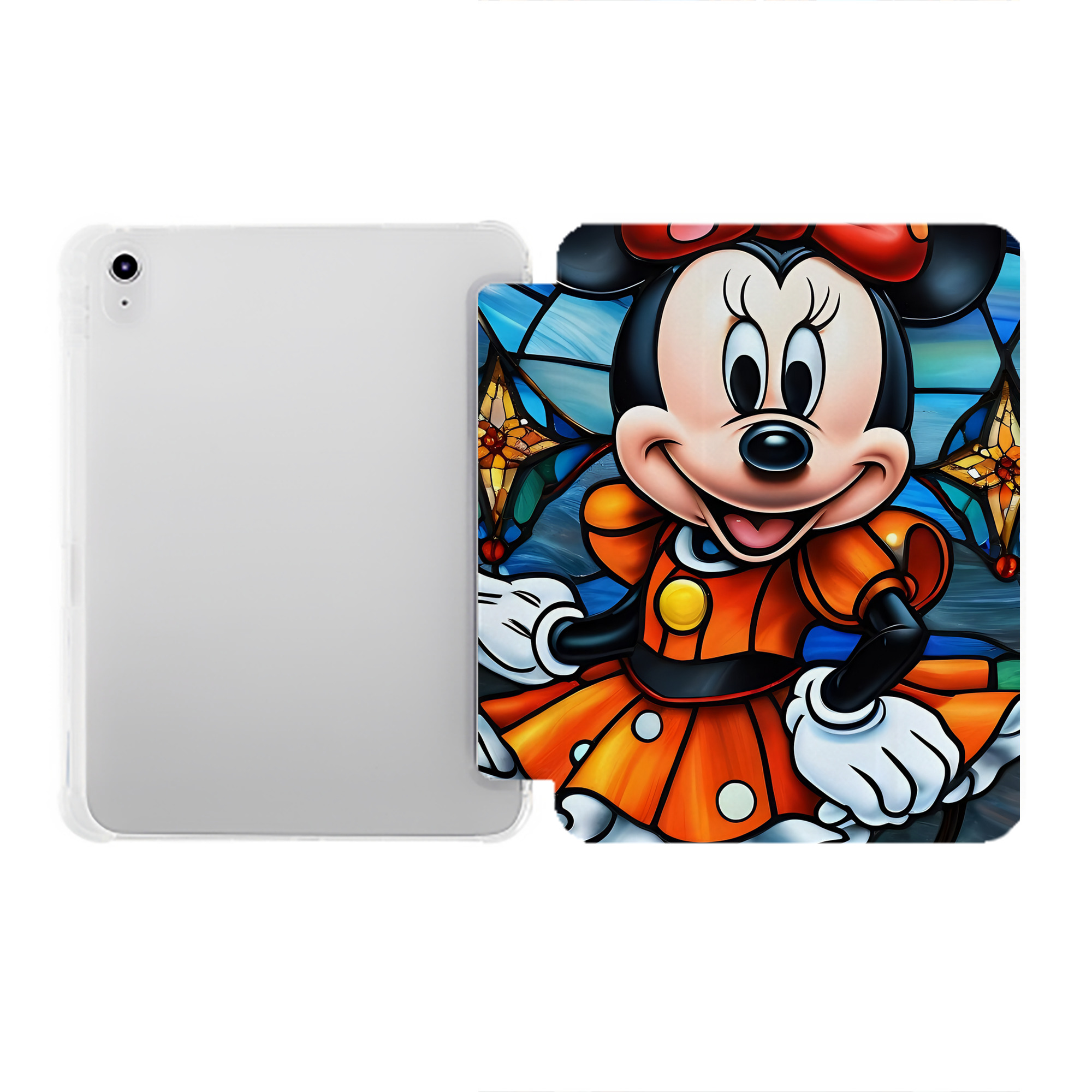 （画像用） ミッキーマウス Mickey Mouse IPad ケース ペン収納付き 三つ折りスタンド PUレザー×シリコン 対応機種9.5/10.5/10.9インチ